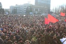 Antifaschistische Demonstration in Donezk, 2015